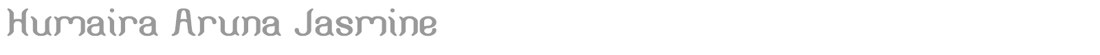 Humaira Aruna Jasmine font preview